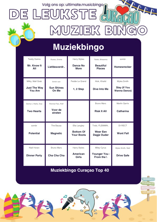 Muziekbingo Curaçao Top 40